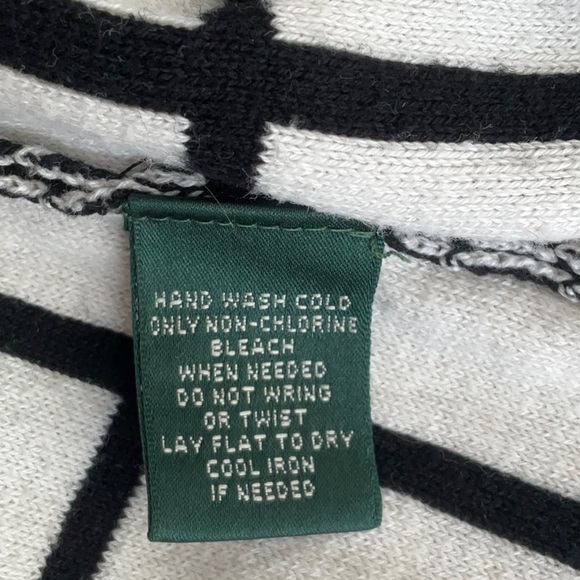 Lauren Ralph Lauren Navy & White Sleeveless knit Midi Dress / Size Small - Picture 13 of 15